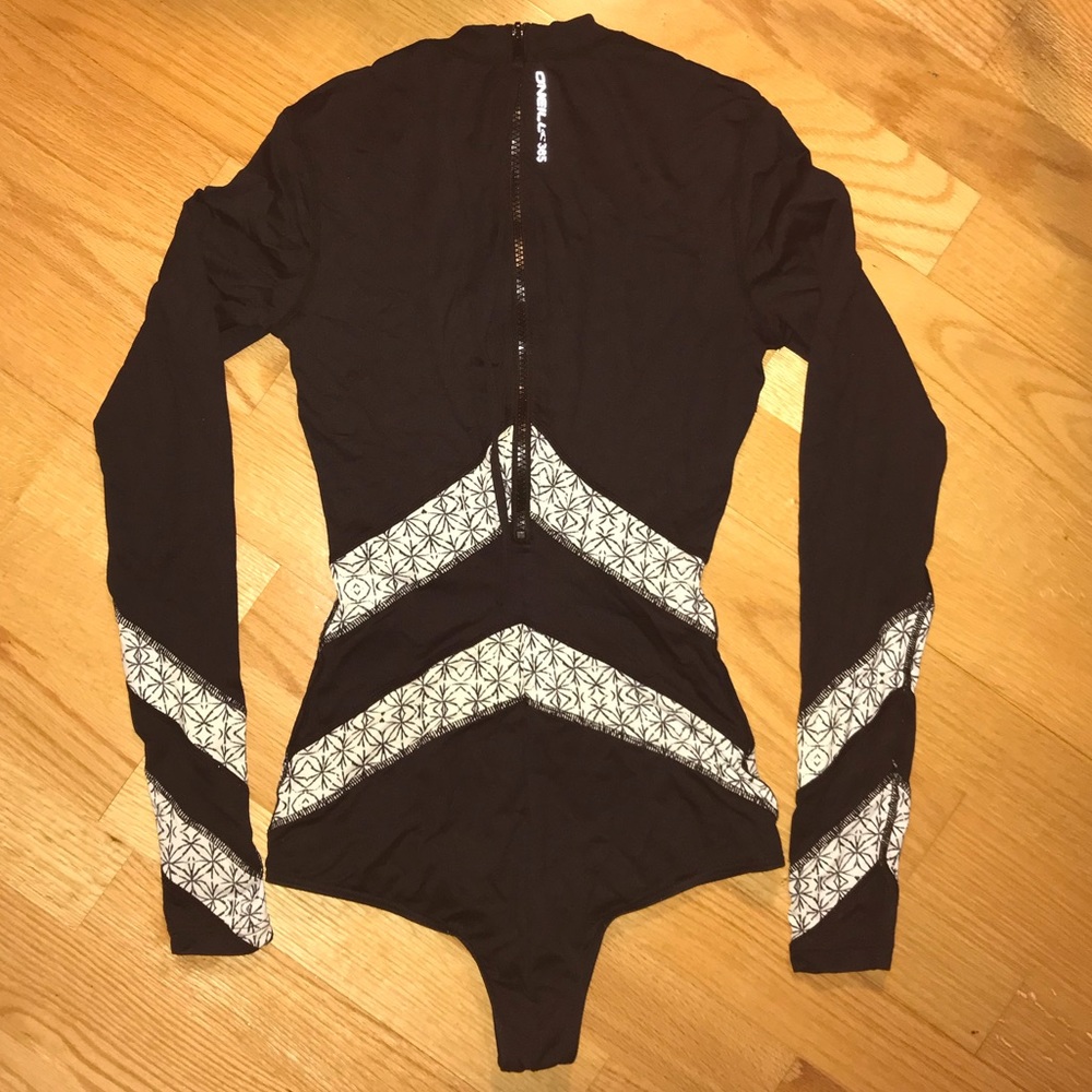 O'Neill Black and White One Piece Swimsuit
